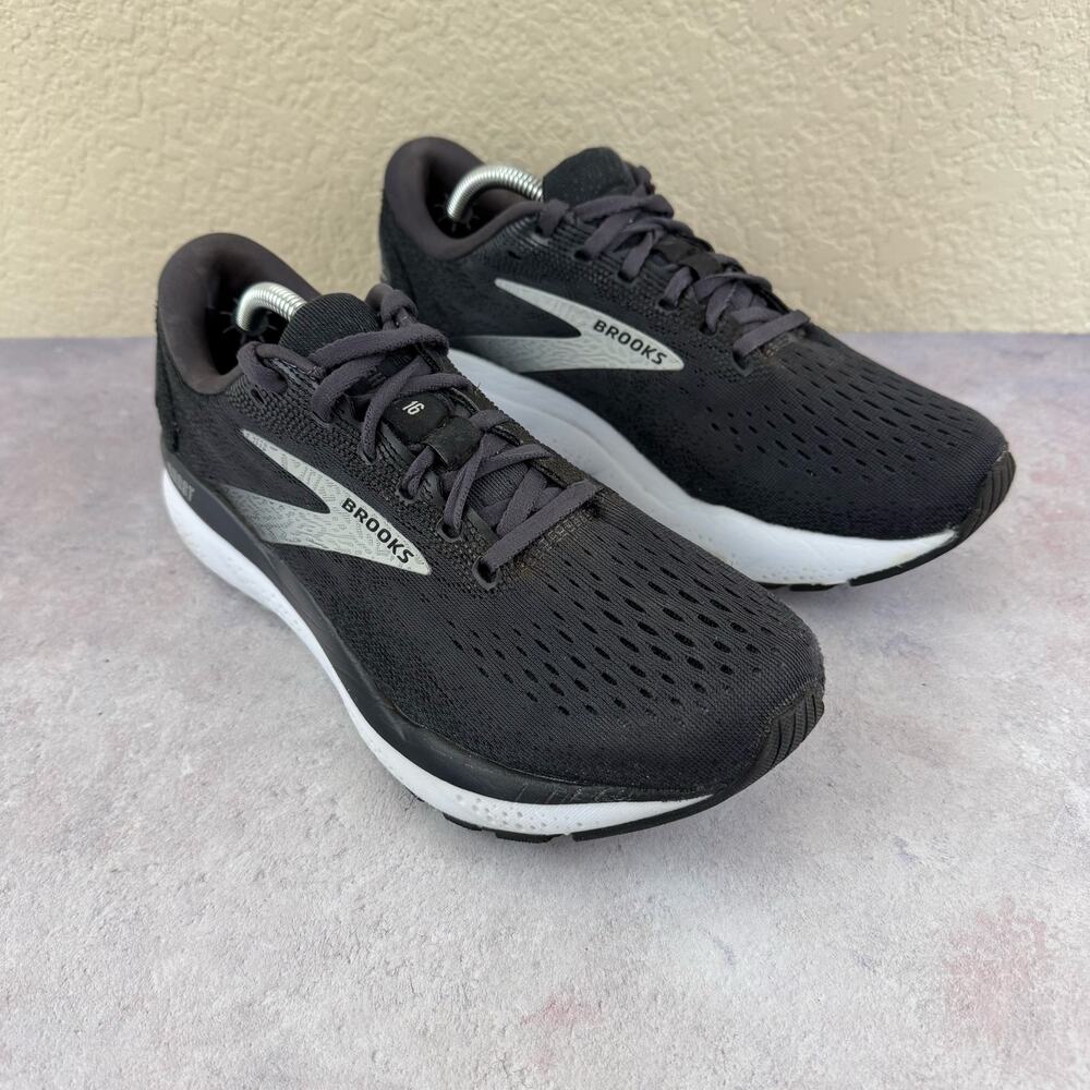 Brooks Women Ghost 16 1204071B090 Black Running Shoes Sneakers Sz 8.5 (B)